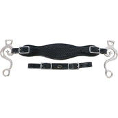 F.R.A. Noseband Fiore Leather with Cheeks Black