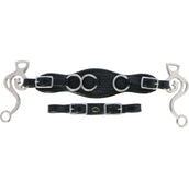 F.R.A. Noseband Fiore Cavemore Leather with Cheeks Black