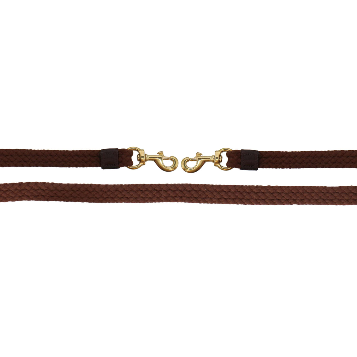 F.R.A. Flat Woven Reins Gabi Braided Cotton Brown