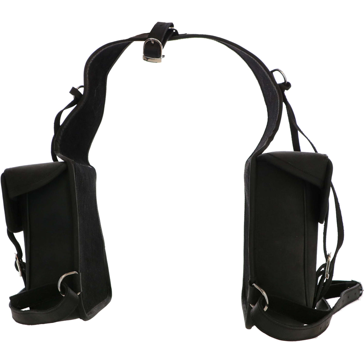 F.R.A. Double Saddle Bag Ico Leather Black