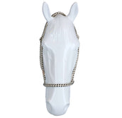 F.R.A. Bit-less Bridle Igor with attached Reins Cotton Natural/Black