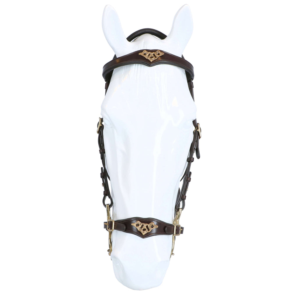 F.R.A. Hackamore Bridle Imperial Softleather Reins Havana