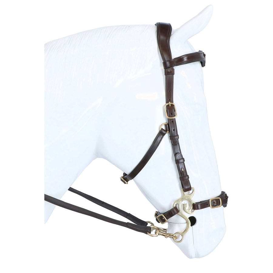 F.R.A. Hackamore Bridle Imperial Softleather Reins Havana