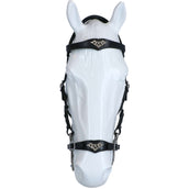 F.R.A. Hackamore Bridle Imperial Softleather Reins Black