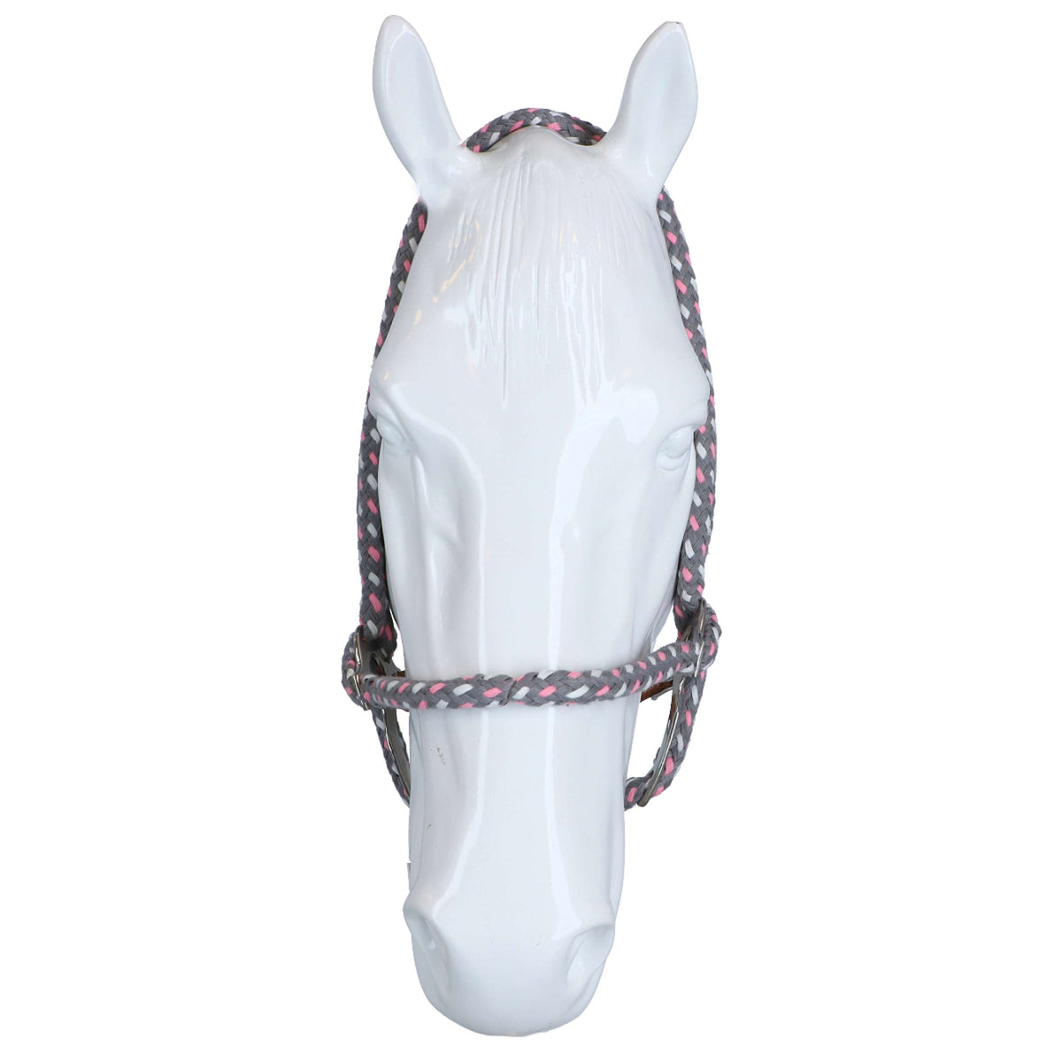 F.R.A. Hackamore Bridle Jaspis Cotton Pink/grey/white