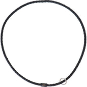 F.R.A. Neck Rope Kripton Cordeo Leather Braided Around Black