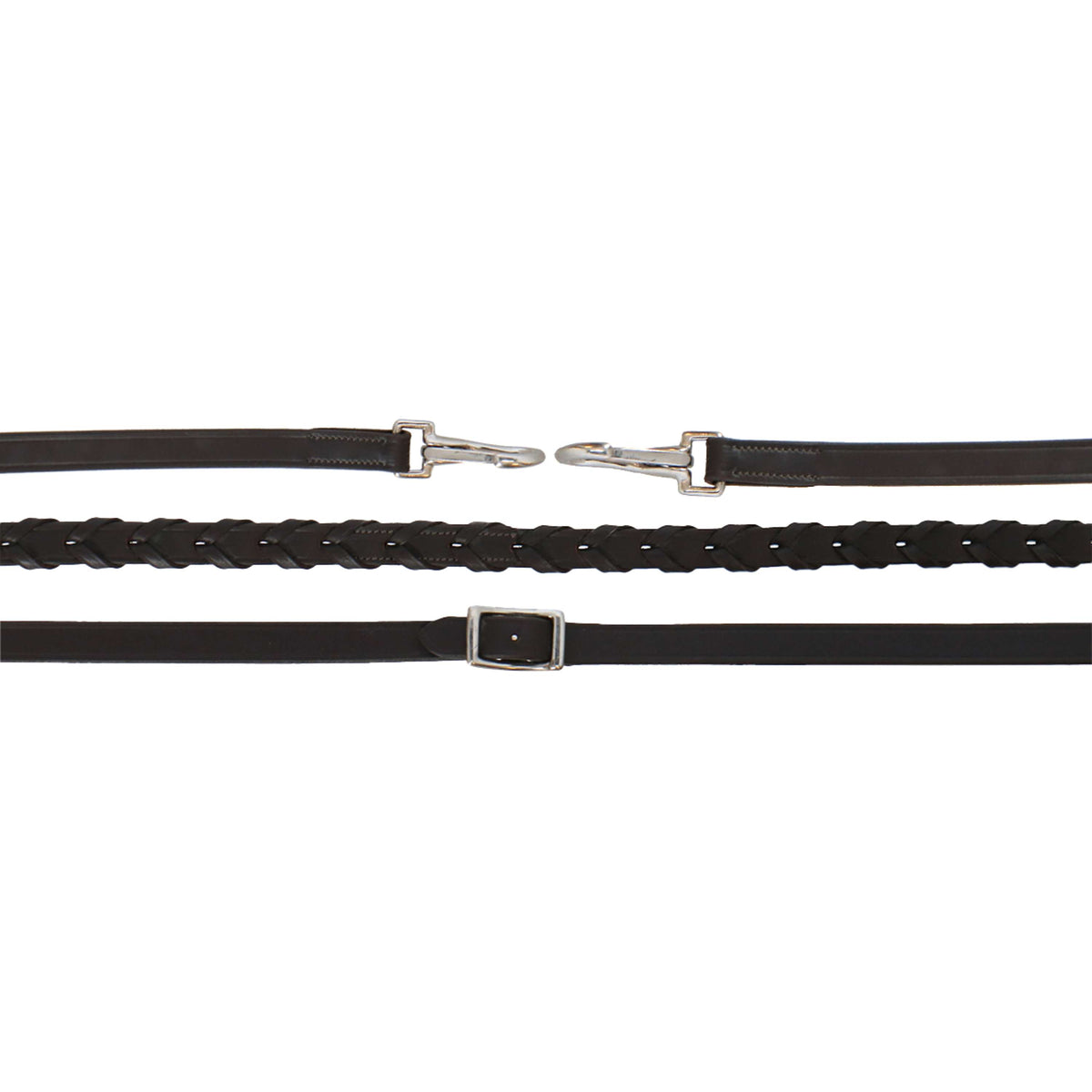 F.R.A. Reins Lily Classic Braided Leather Havana