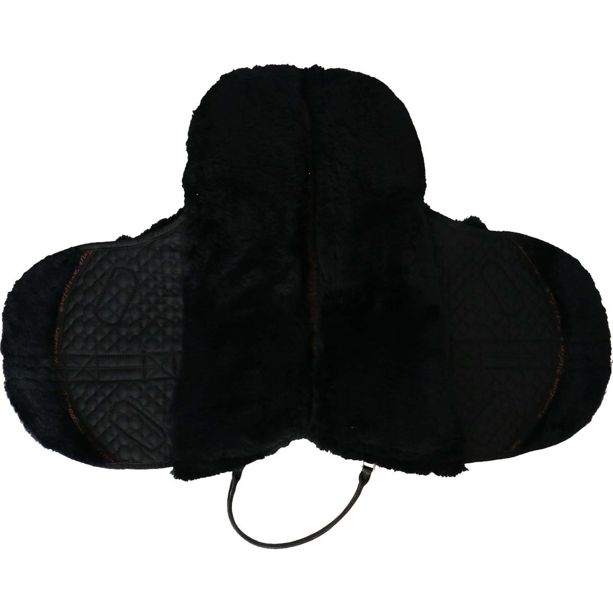 F.R.A. Bareback Pad Macon Extra Merino with Knee Rolls and Inlays Black