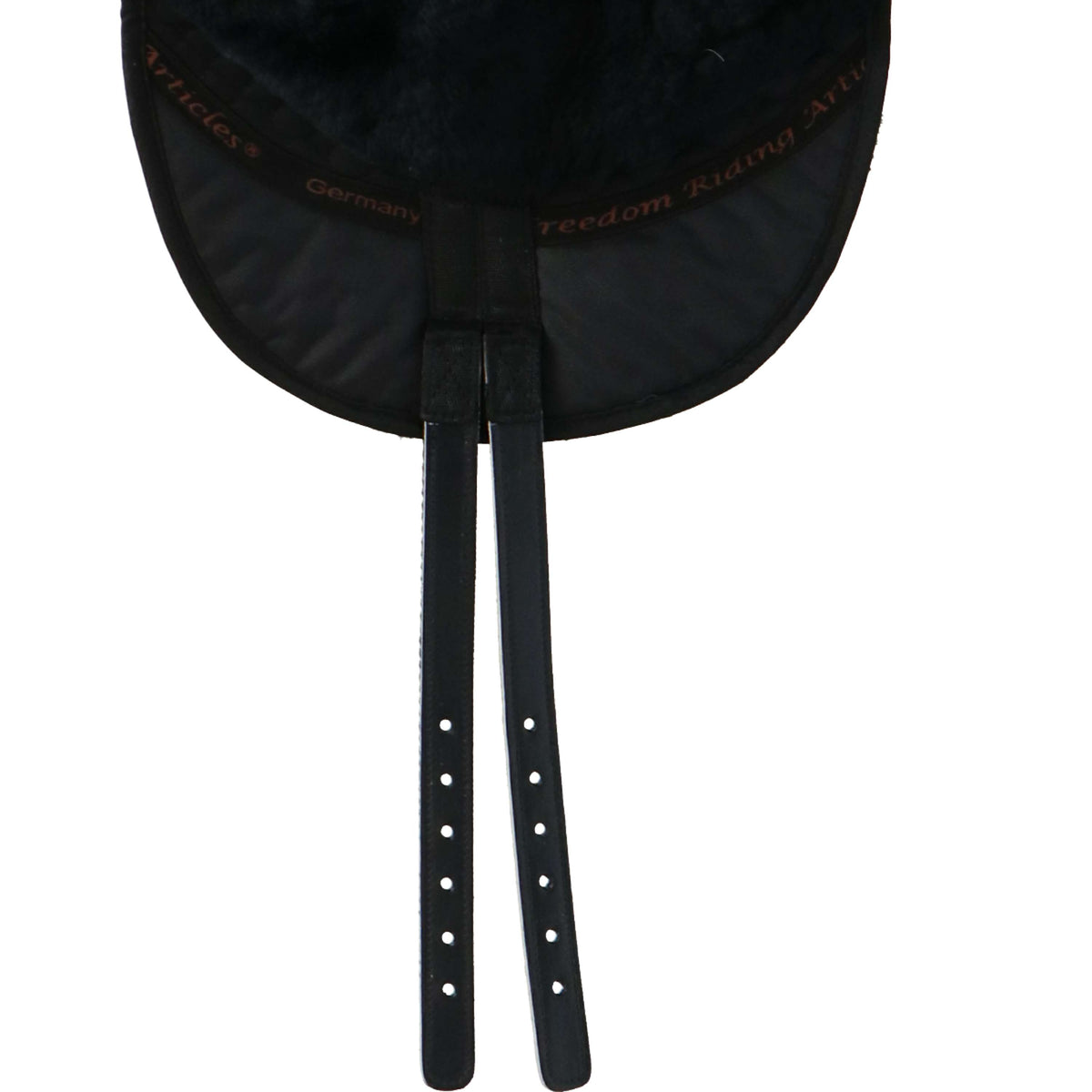 F.R.A. Bareback Pad Macon Extra Merino with Knee Rolls and Inlays Black