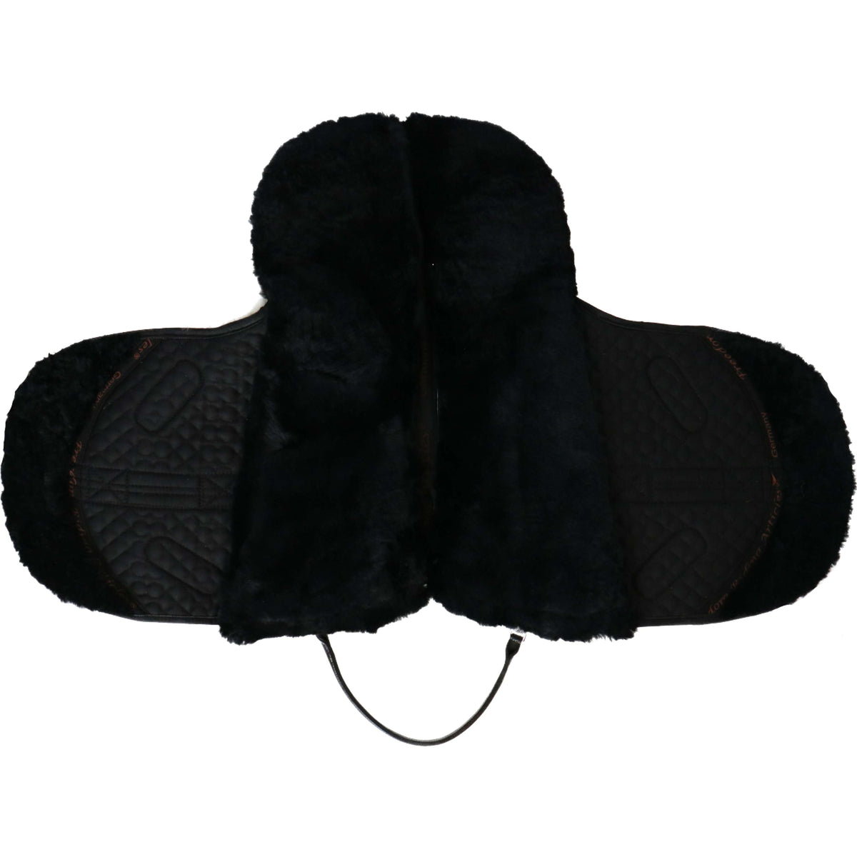 F.R.A. Bareback Pad Macon Extra Merino with Knee Rolls and Inlays Black/Natural