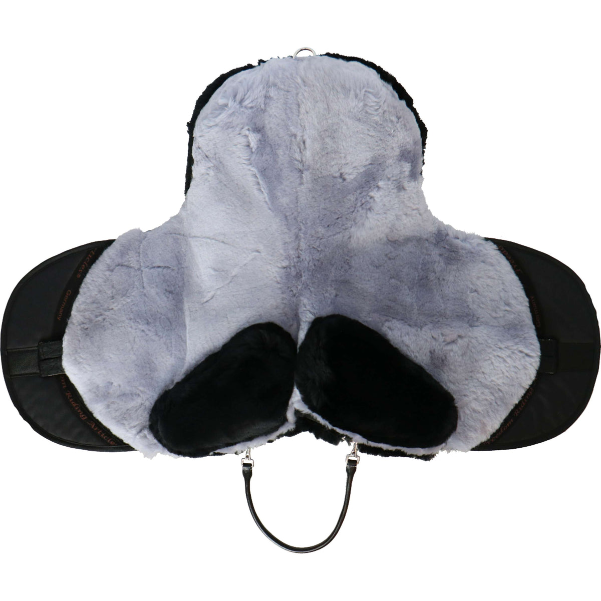 F.R.A. Bareback Pad Macon Extra Merino with Knee Rolls and Inlays Black/Grey