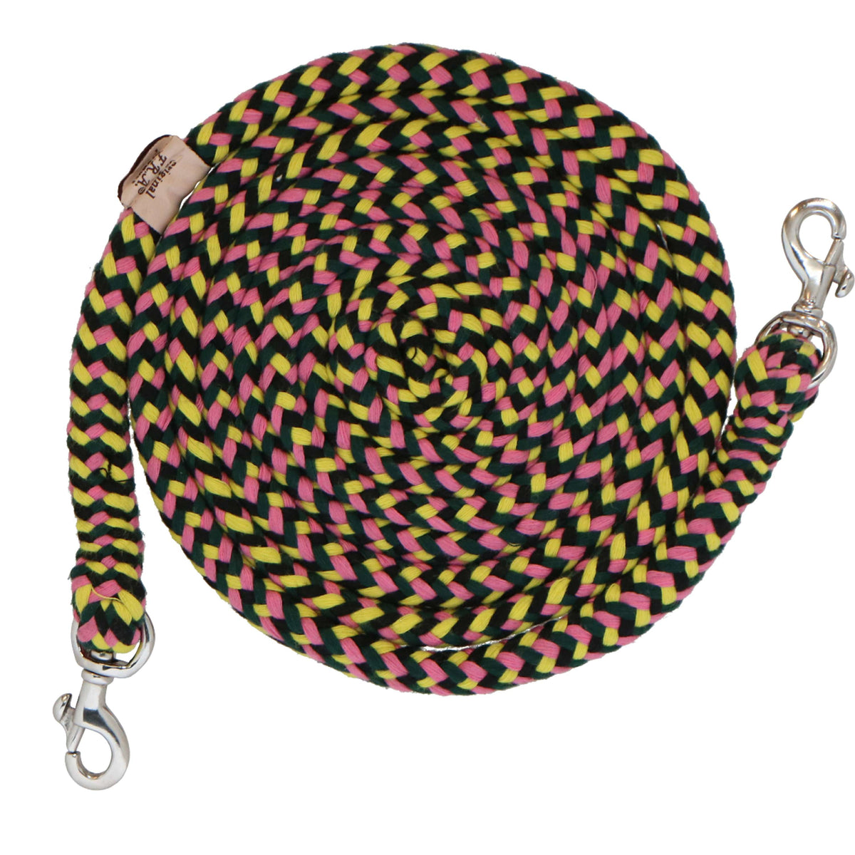 F.R.A. Reins Madora Braided Cotton Green/Pink