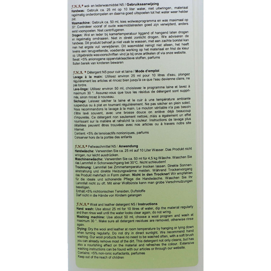 F.N.A. Leather and Wool Detergent N5