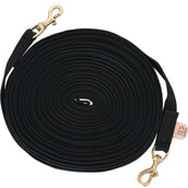 F.R.A. Double Lunging Draw Reins Pardi Cotton Black