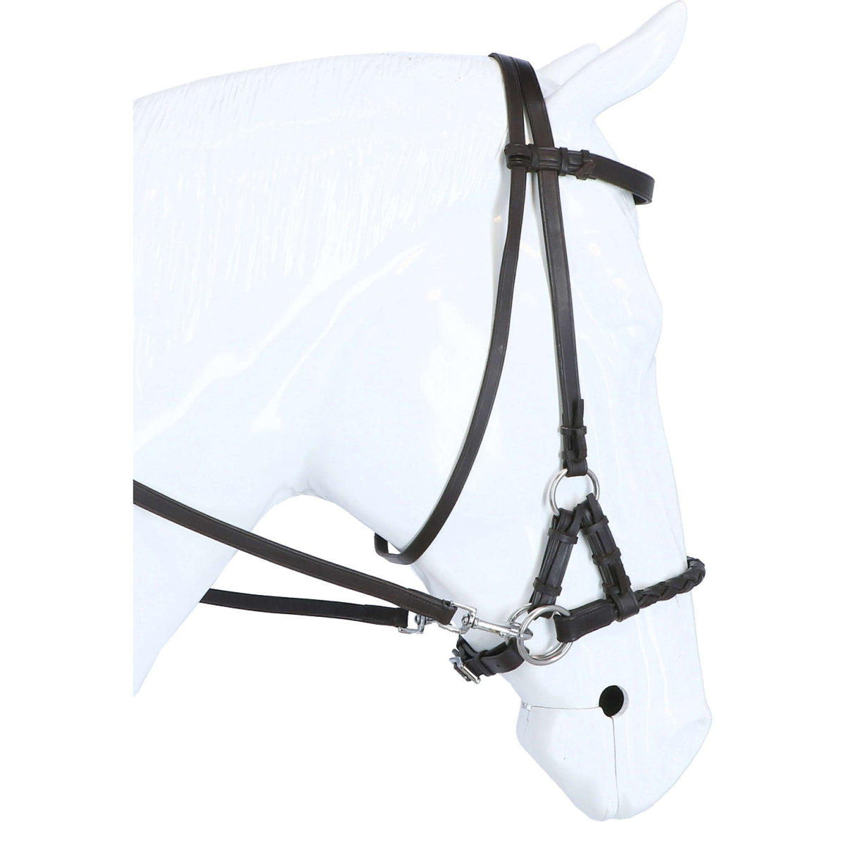 F.R.A. Bit-less Bridle Pariba Side Pull Leather Reins Brown