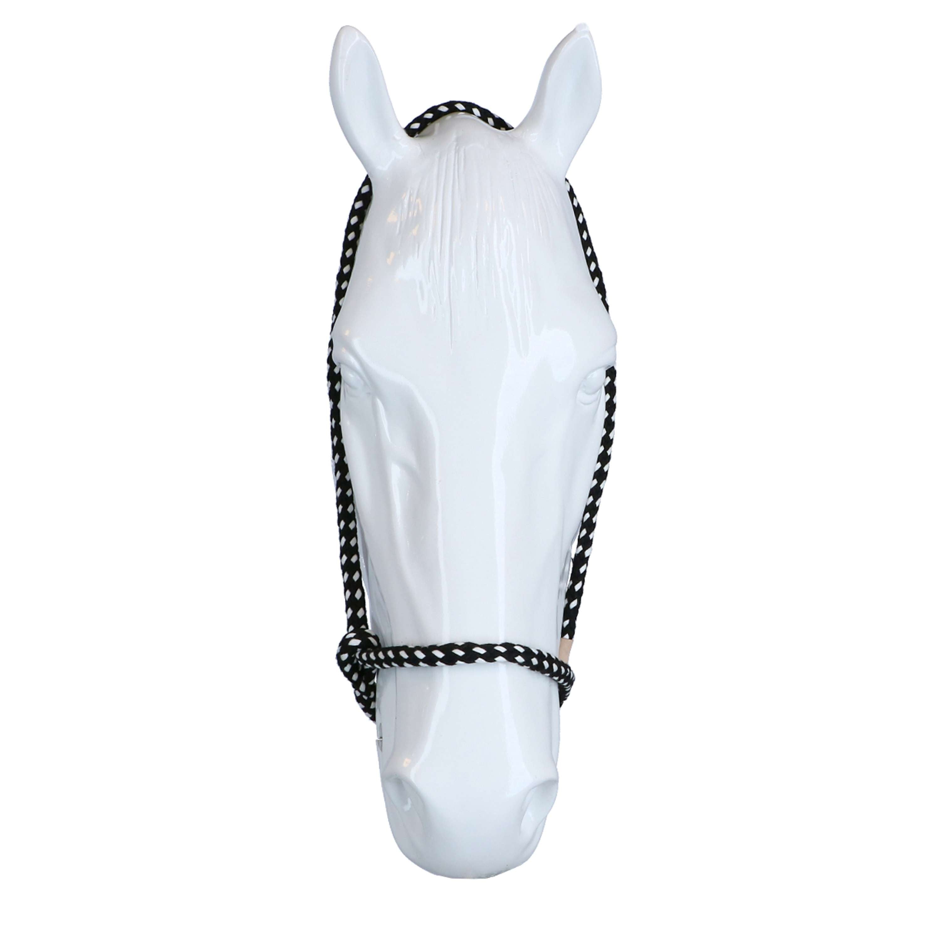 F.R.A. Lead Halter Shiraz with Attached Lead Rope Black/White