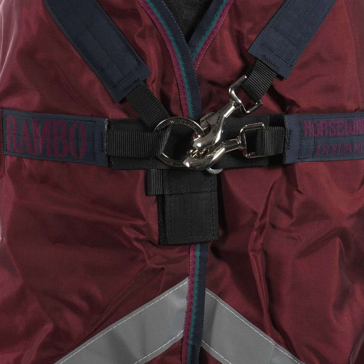 Rambo Original Turnout Lite L/A 0g Burgundy/Teal/Navy