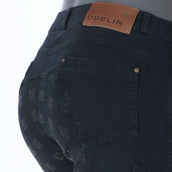 Dublin Breeches Shona Full Grip Denim Print Silicon Ash