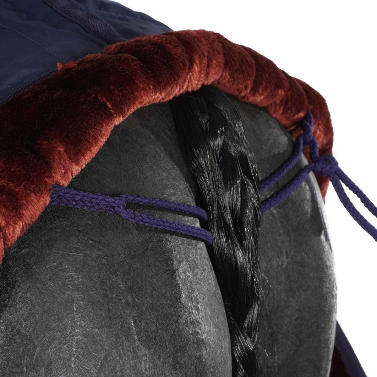 EQUITHÈME Stable Rug Teddy Lined with Synthetic Sheepskin Navy