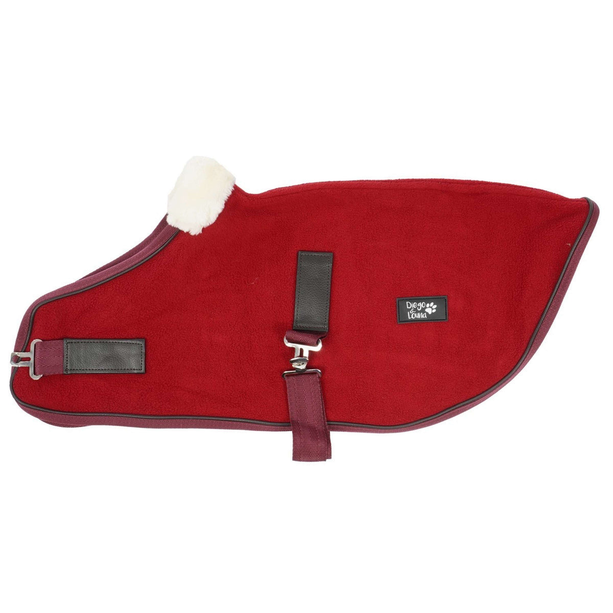 Diego & Louna Dog Rug Polar Bordeaux