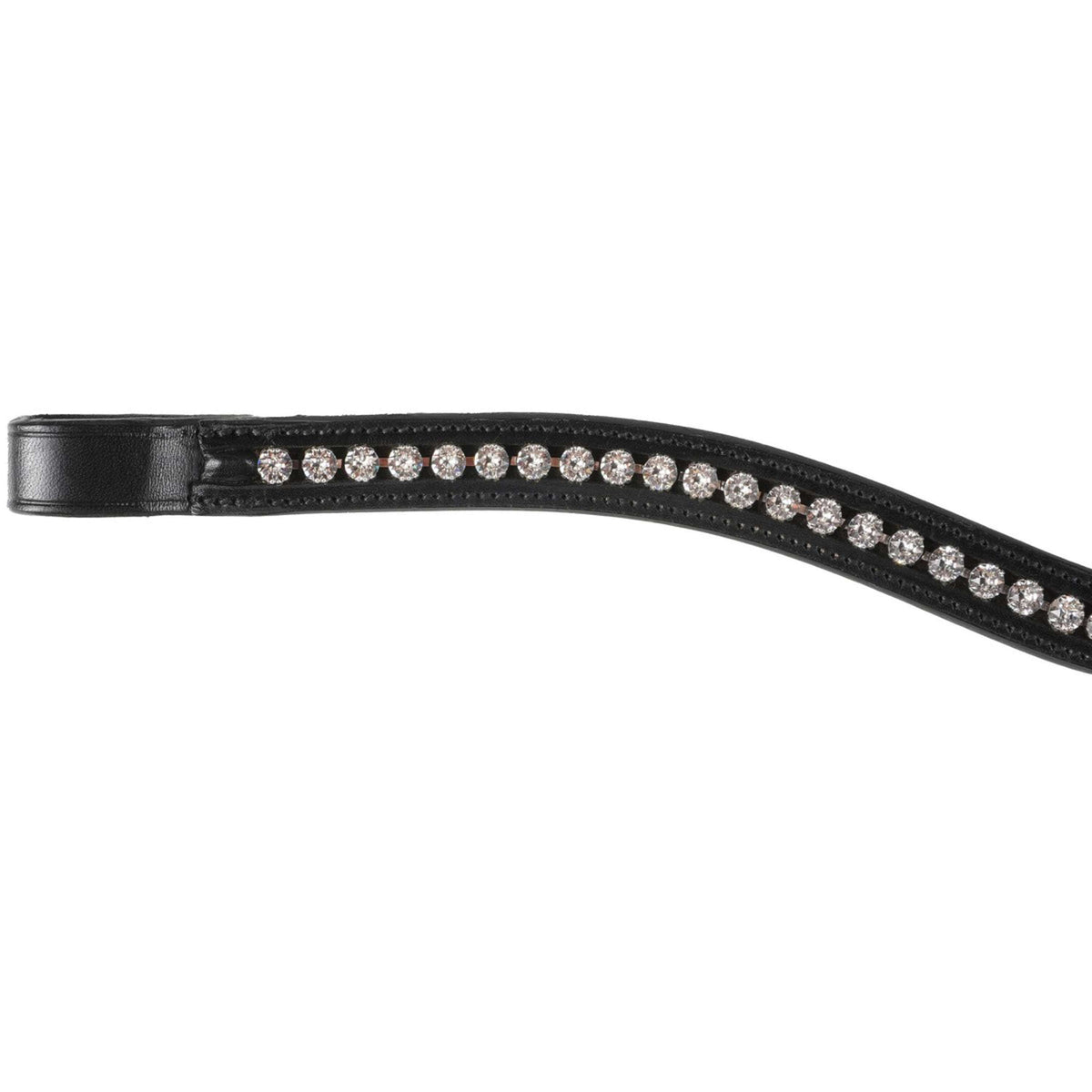 Passier Browband Curved with Big Rhinestones Clear/Black