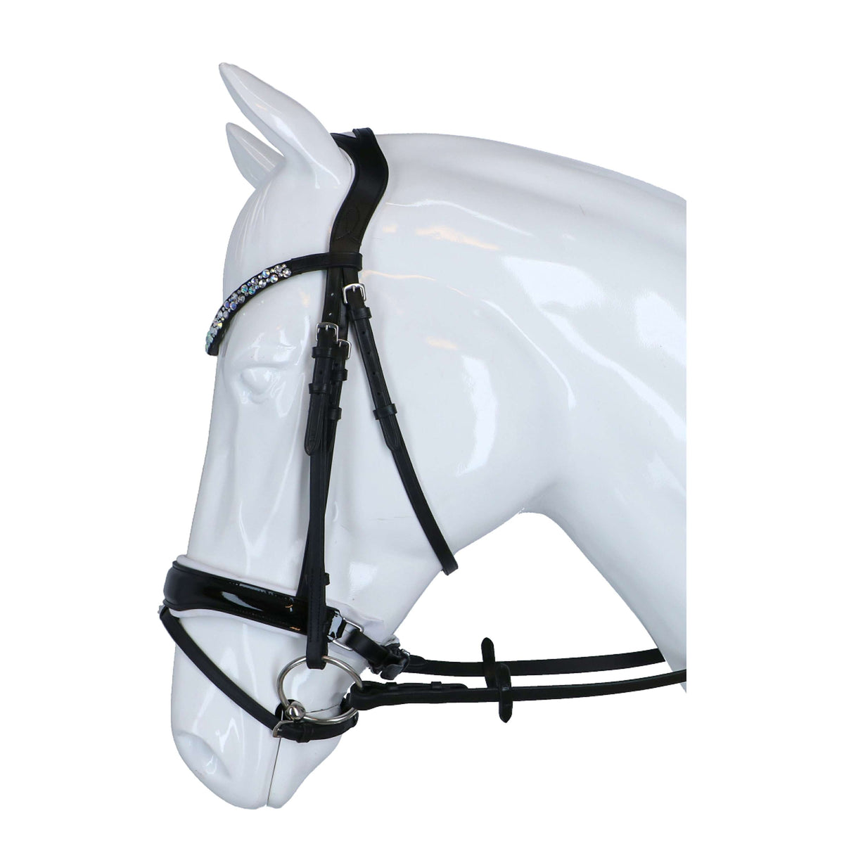 HB Showtime Bridle Fancy Lacquer Black/White