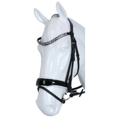 HB Showtime Bridle Fancy Lacquer Black/White