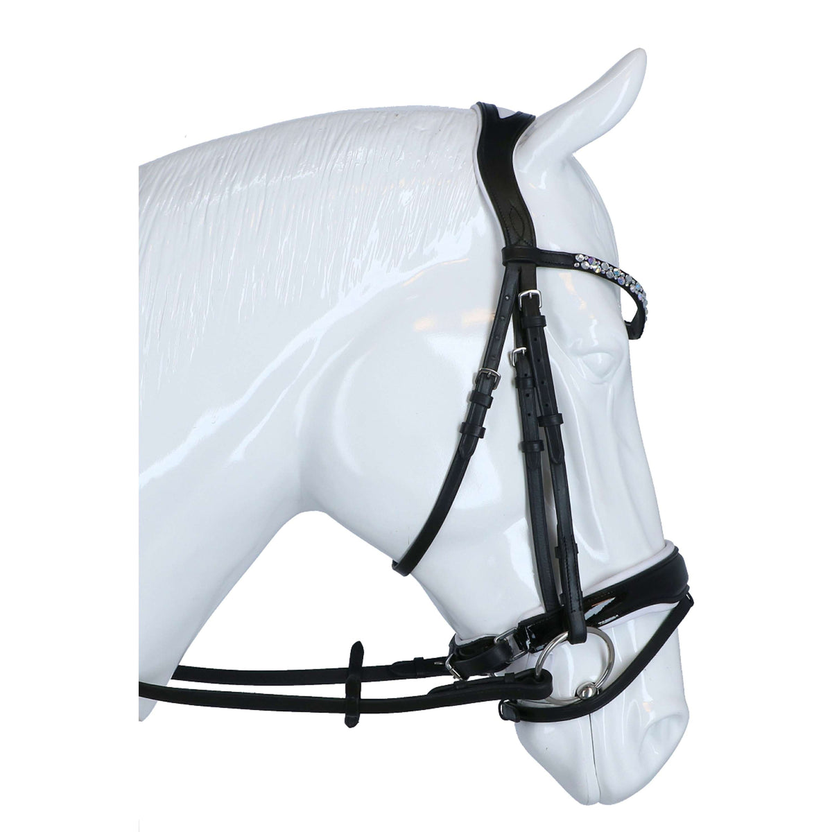 HB Showtime Bridle Fancy Lacquer Black/White