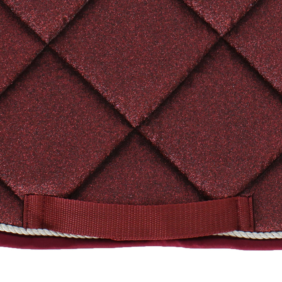 HB Saddlepad Sparkling Glitter Dressage Burgundy