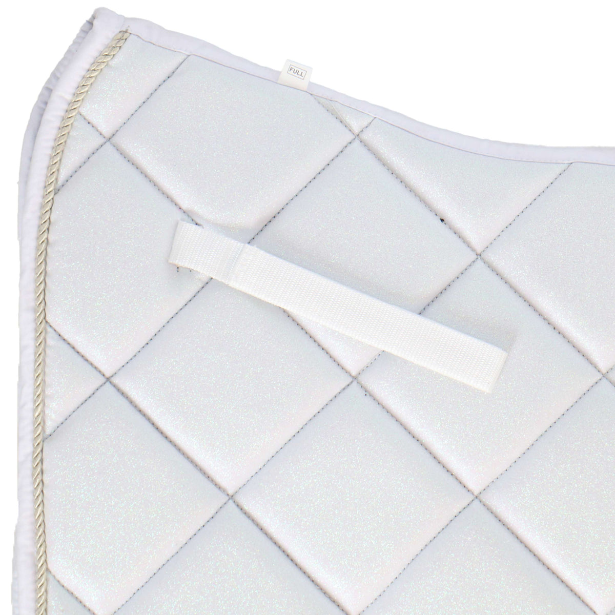 HB Saddlepad Sparkling Glitter Dressage White