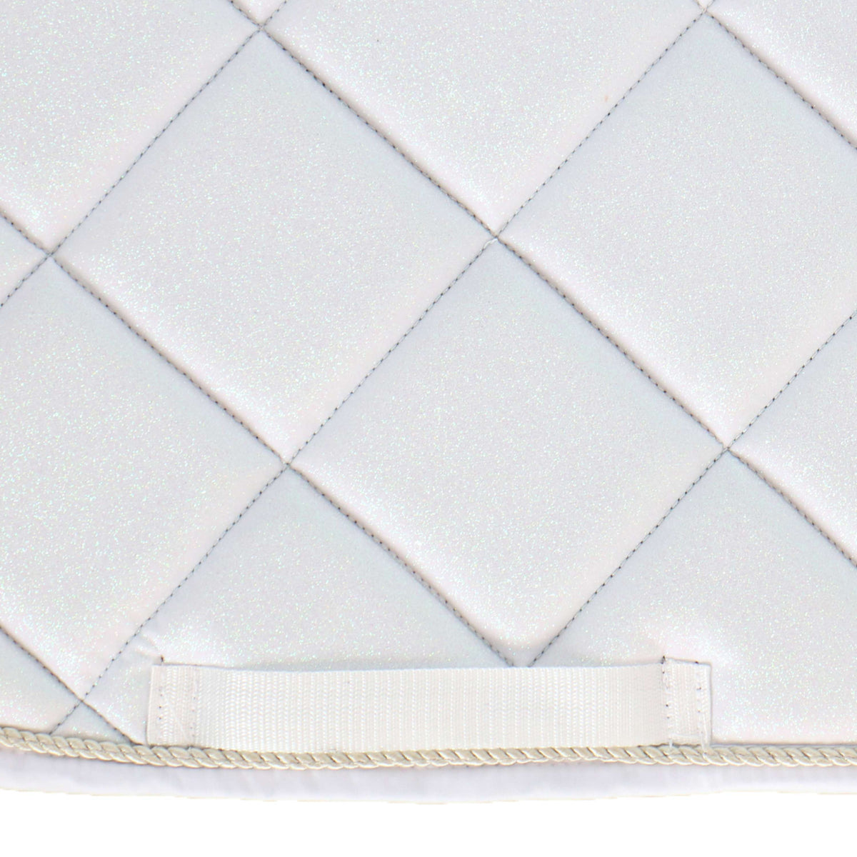 HB Saddlepad Sparkling Glitter Dressage White