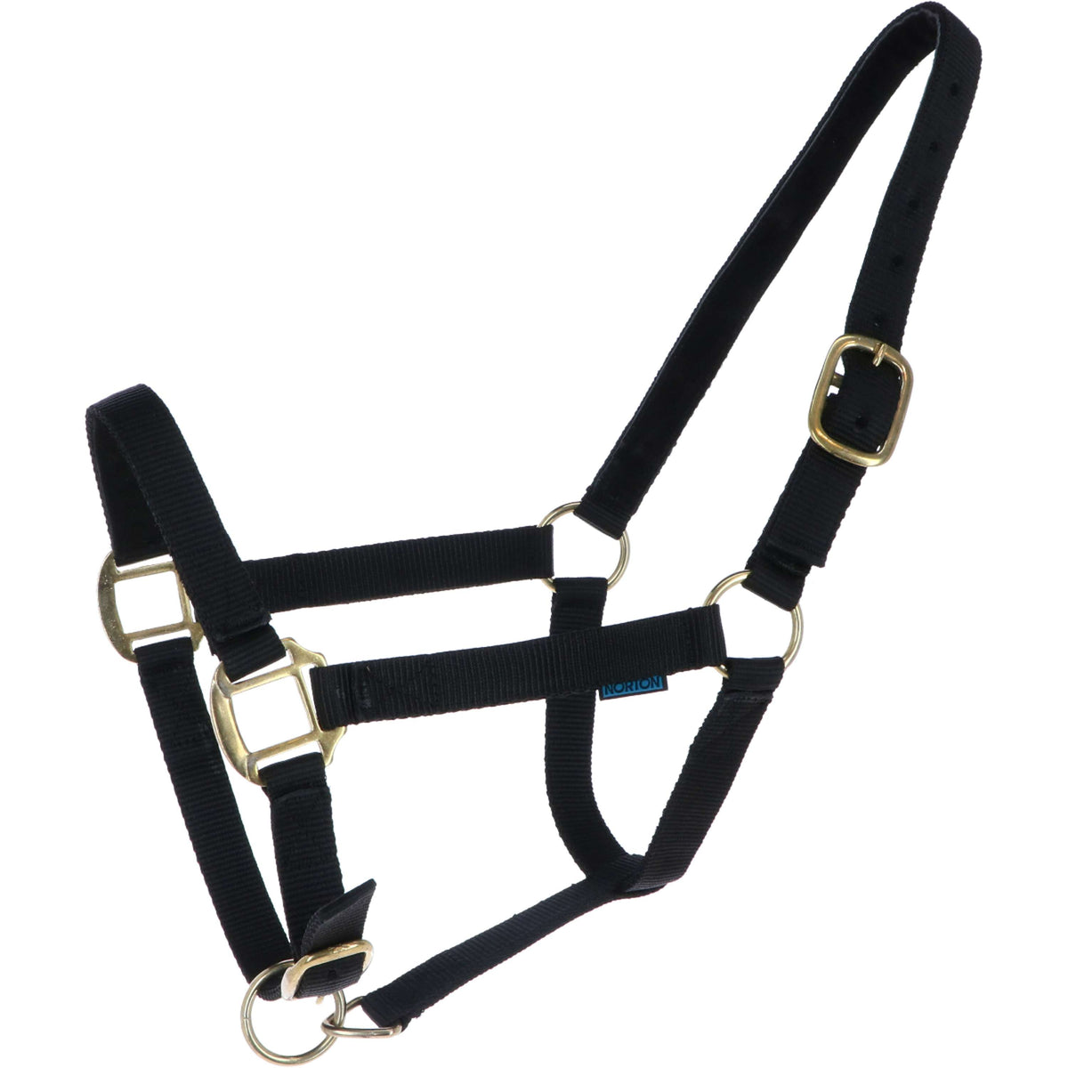 Norton Halter Nylon with Leather Lined Black