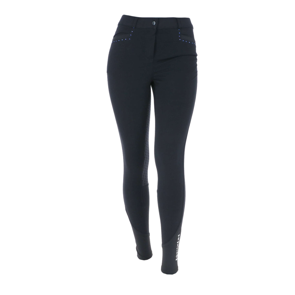 EQUITHÈME Breeches Safir Silicon Seat Black/Blue