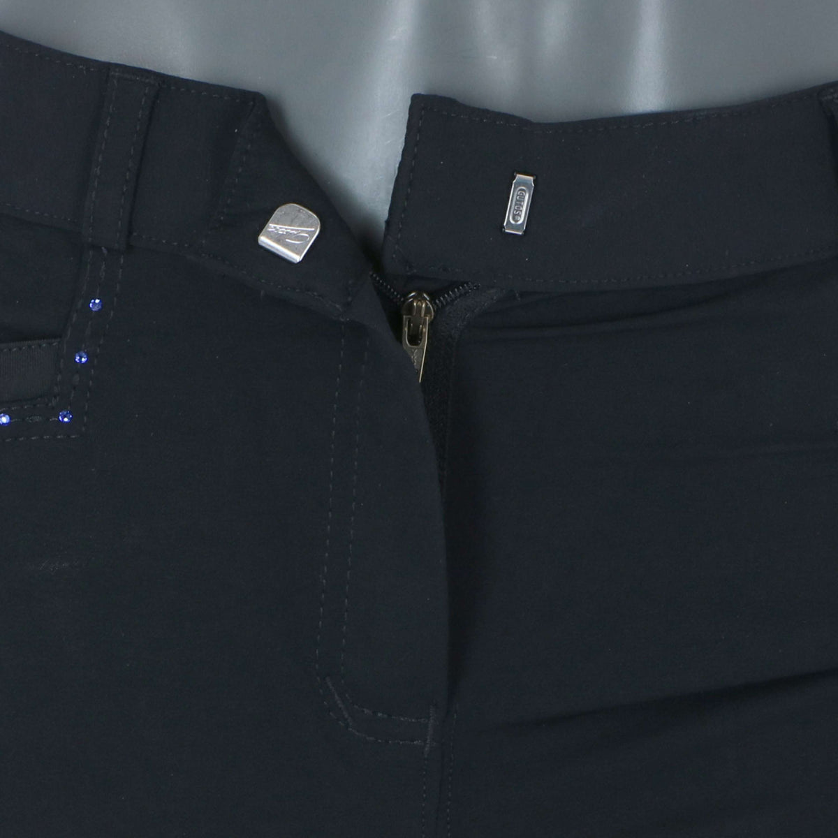 EQUITHÈME Breeches Safir Silicon Seat Black/Blue