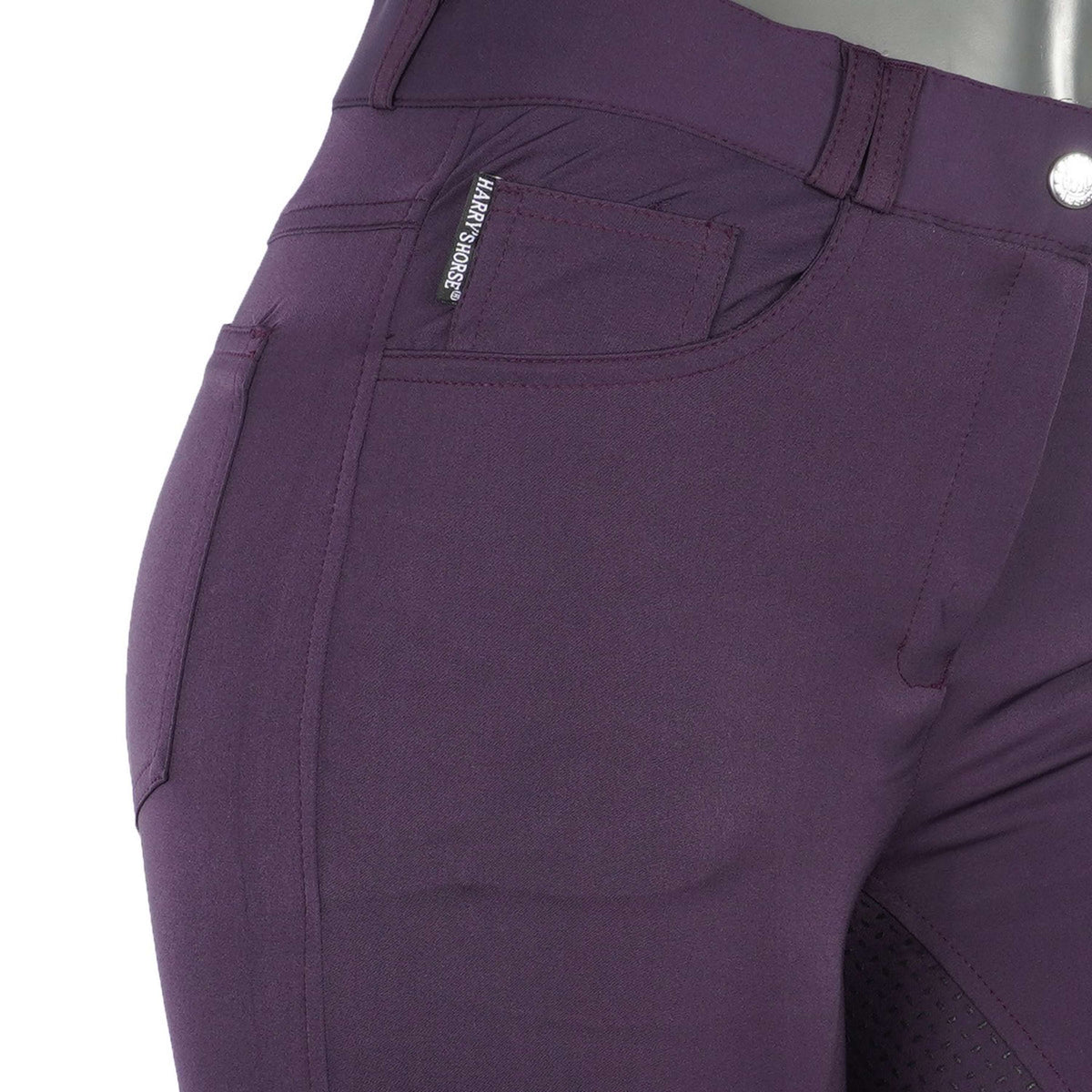 Harry's Horse Breeches Redwood Full Grip Purple