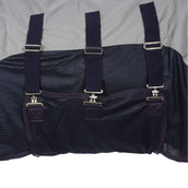 HKM Fly Rug Rain with Neck and Bellyflap Dark Blue/Grey