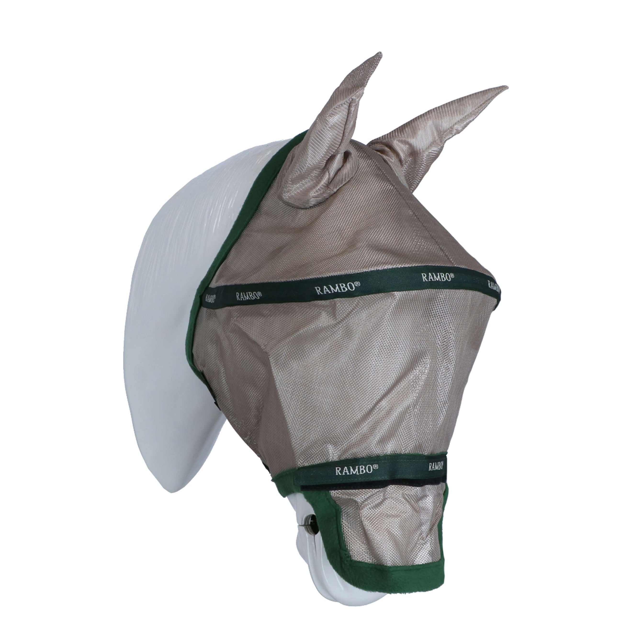 Rambo Fly Mask Plus Oatmeal/Green