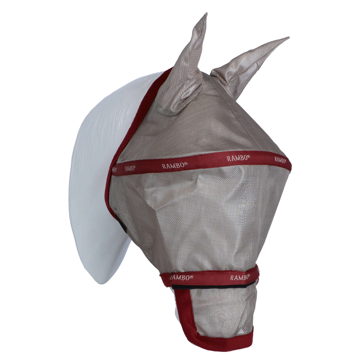 Rambo Fly Mask Plus Oatmeal/Cherry