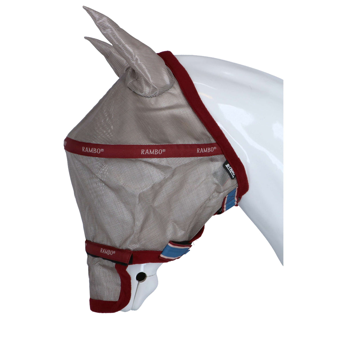 Rambo Fly Mask Plus Oatmeal/Cherry