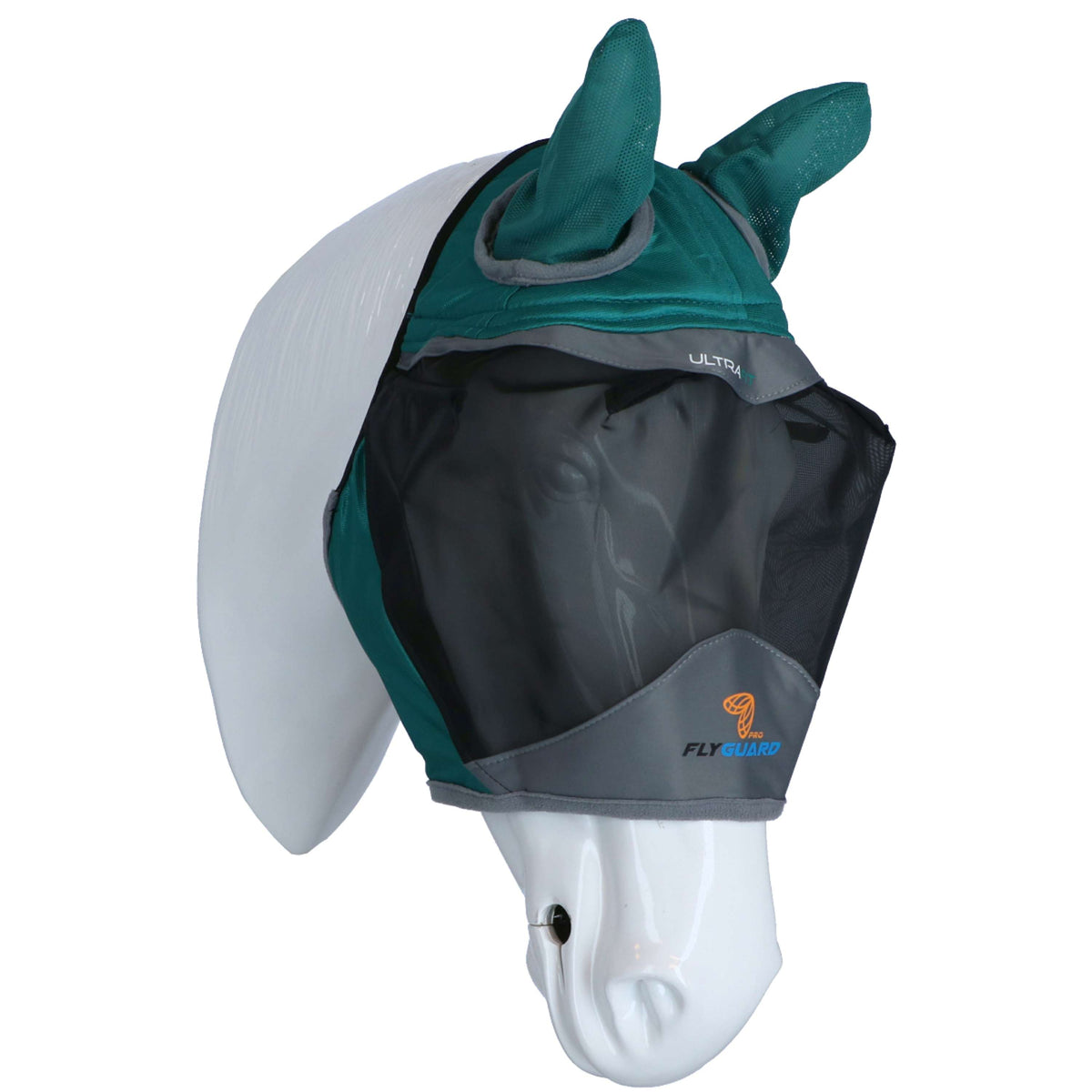 Shires Fly Mask Deluxe with Ears Green