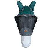 Shires Fly Mask Deluxe with Ears Green