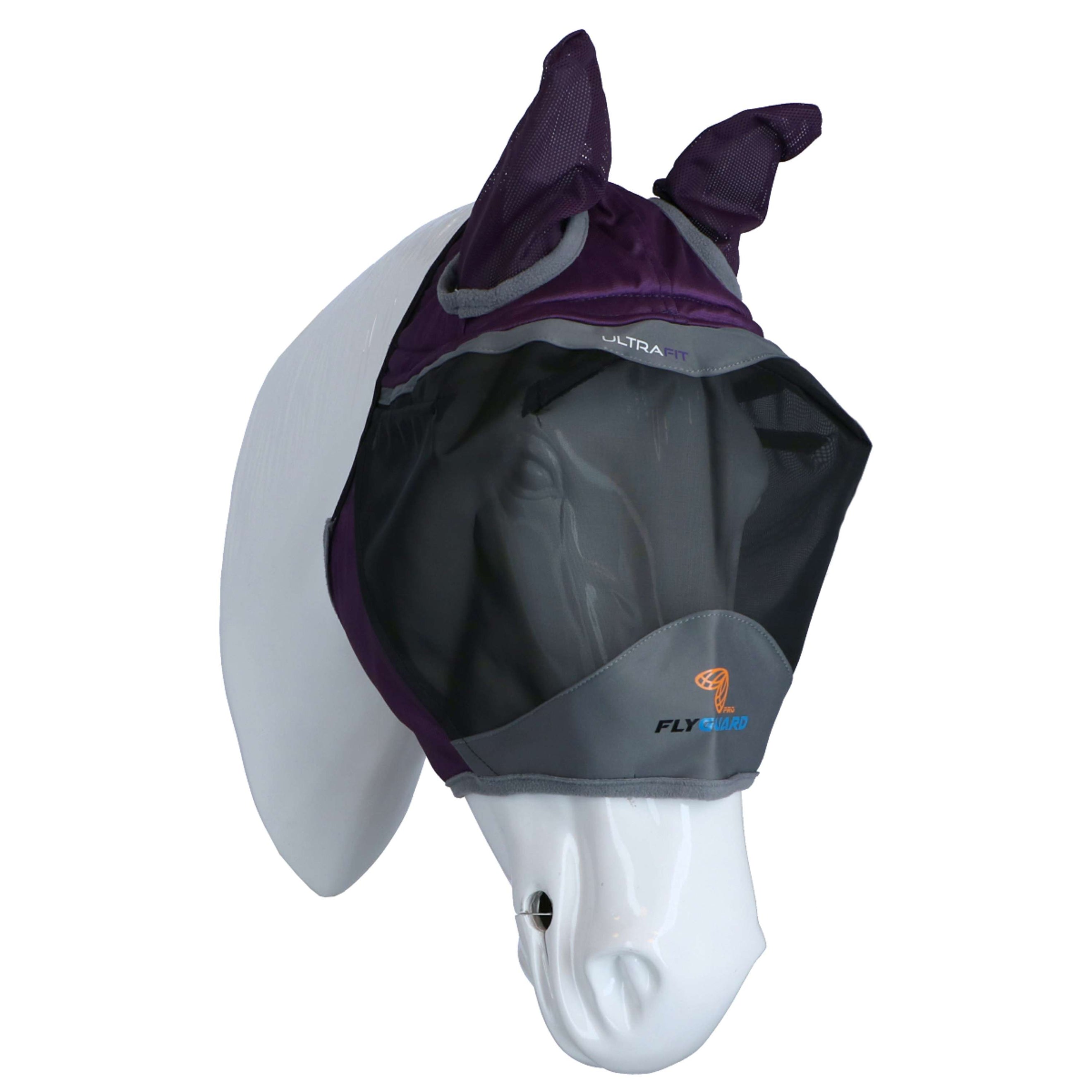 Shires Fly Mask Deluxe with Ears Purple