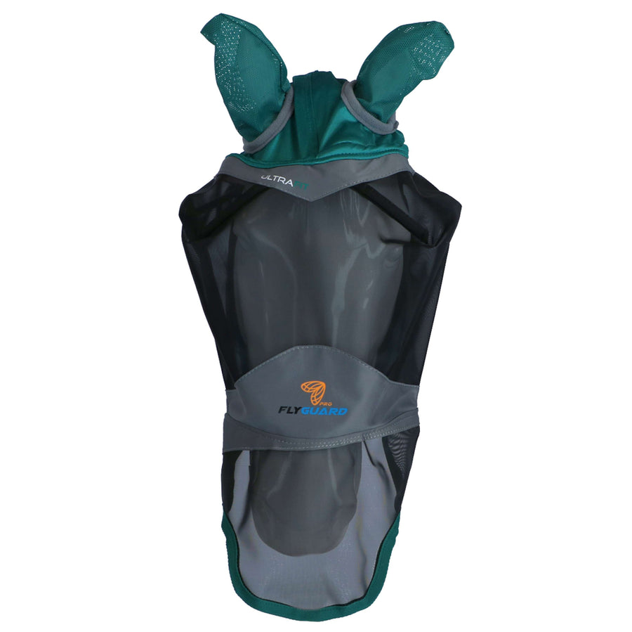 Shires Fly Mask Deluxe with Ears and Nose Green