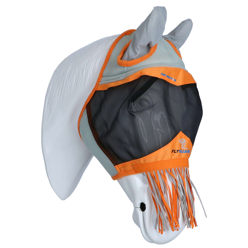 Shires Fly Mask Air Motion with Ears and Tassels Orange