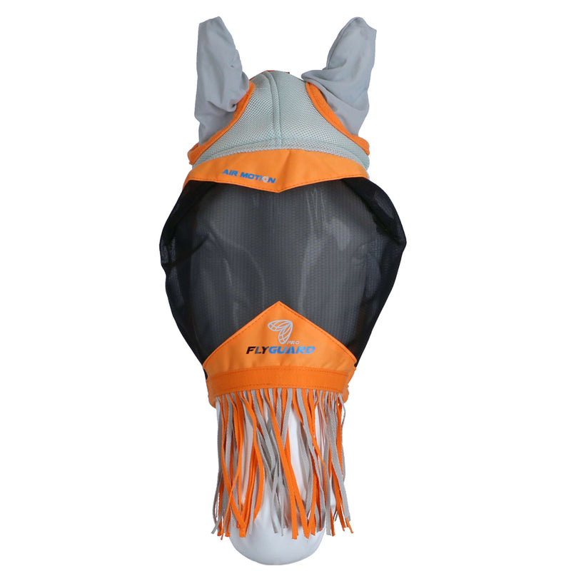 Shires Fly Mask Air Motion with Ears and Tassels Orange