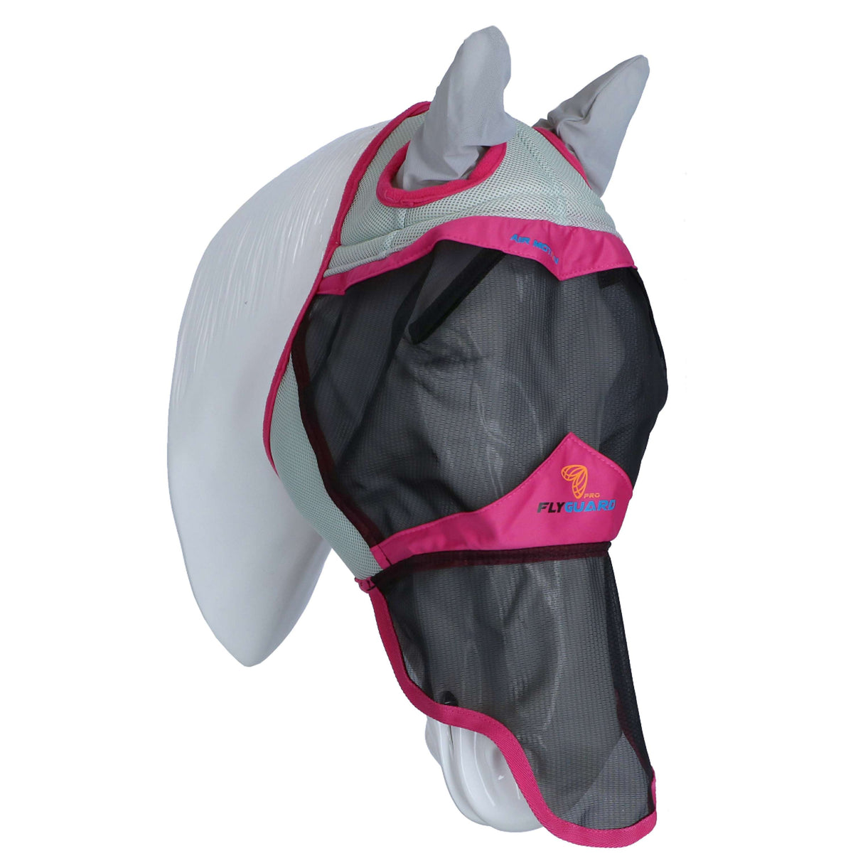 Shires Fly Mask Air Motion with Ears and Nose Pink