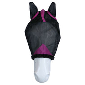 Weatherbeeta Fly Mask Comfitec Deluxe Durable Mesh with Ears Black/Purple