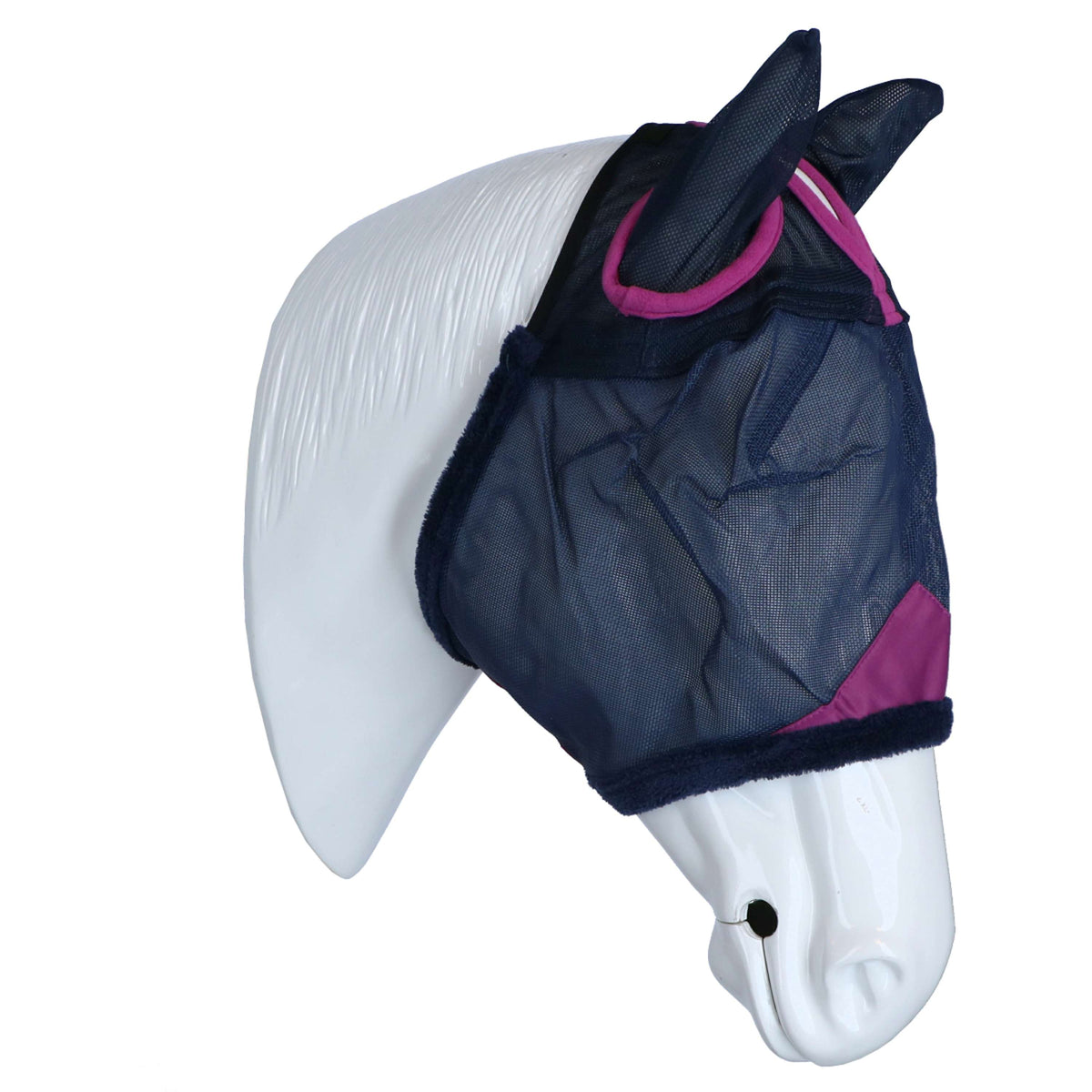 Weatherbeeta Fly Mask Comfitec Deluxe Durable Mesh with Ears Navy/purple