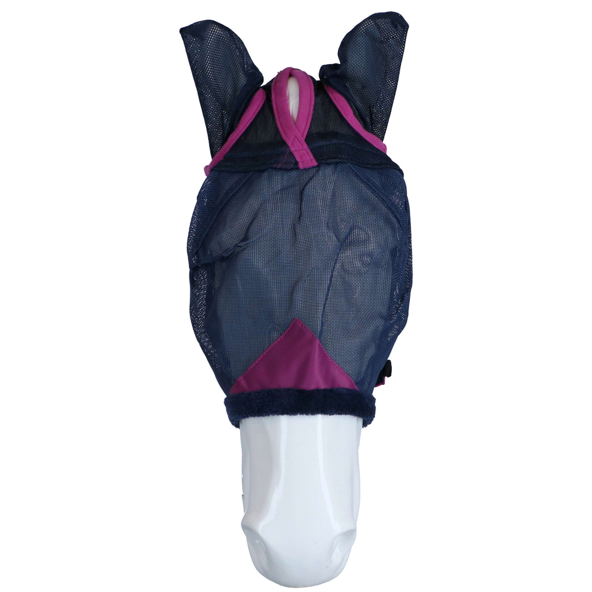 Weatherbeeta Fly Mask Comfitec Deluxe Durable Mesh with Ears Navy/purple