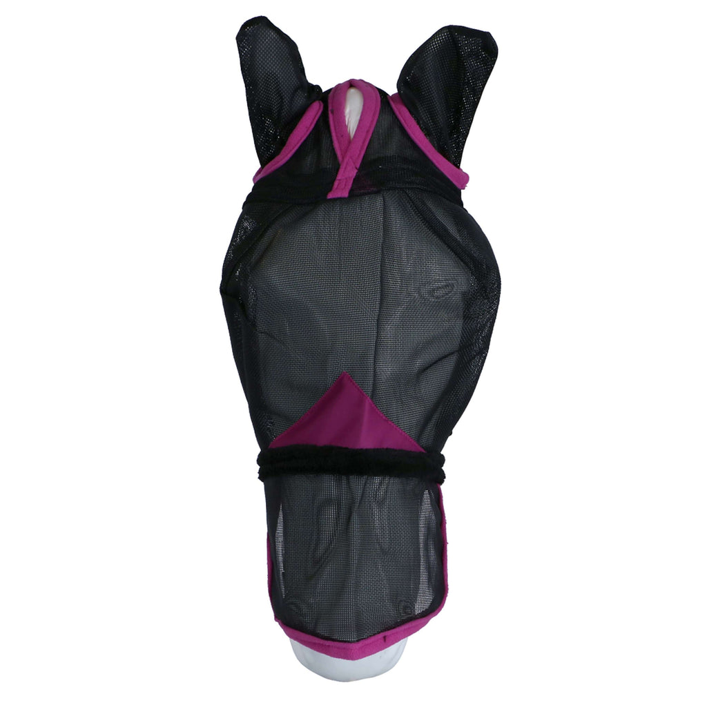 WeatherBeeta Fly Mask ComFiTec Deluxe Durable Mesh with Ears and Nose Black/Purple